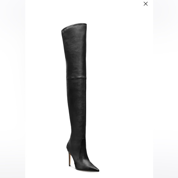 Stuart Weitzman Ultrastuart Thigh-High Pointed-Toe Boots - Picture 4 of 14